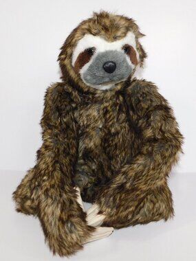 Melissa & Doug 16" Plush Realistic Brown lifelike Sloth Stuffed Animal Toy
